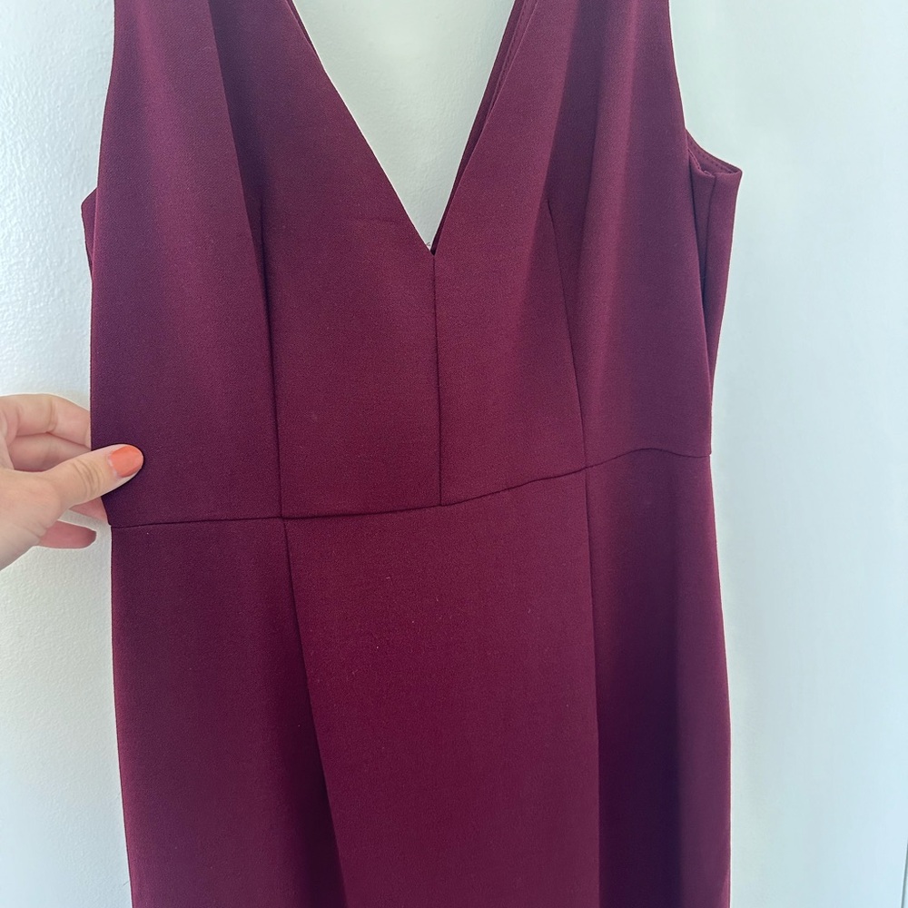 Lulus burgundy mermaid cut gown - Picture 3 of 8